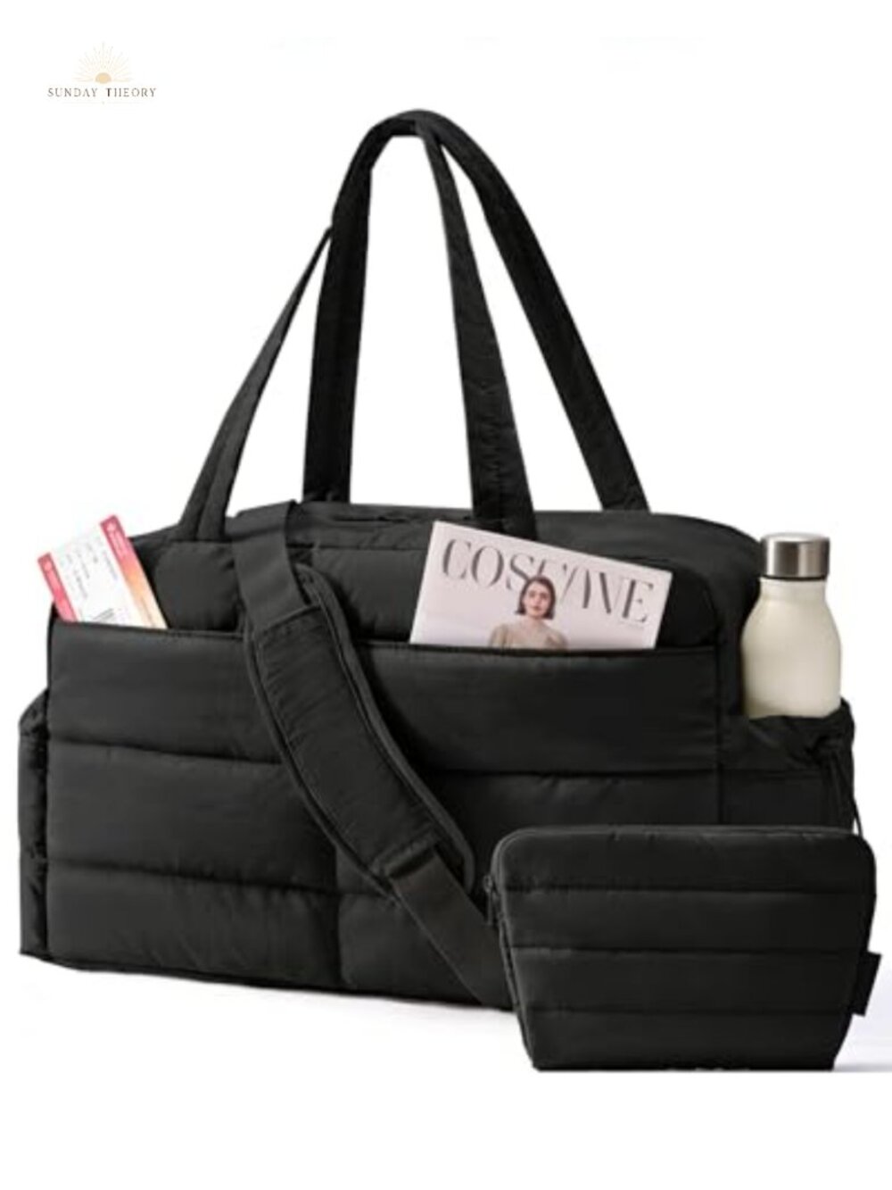 Gym Bag Women Lightweight Puffer Duffle 31L Carry-On 2-PC